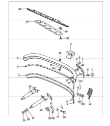 bumper rear 911 1974-77