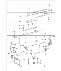 installation parts for door 911 1974-77