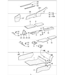 lining inner front 911 1974-77 lining inner front 911 1974-77