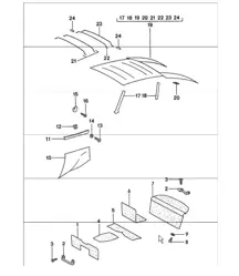 Lining inner rear 911 1974-77