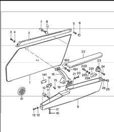 door trim panel 911 1974-77 door trim panel 911 1974-77