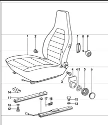 Front seat complete 911 1974-77