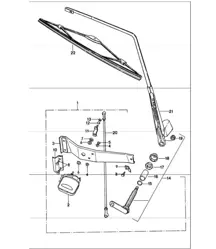 Rear window wiper left-hand drive 911 UPTO 1976