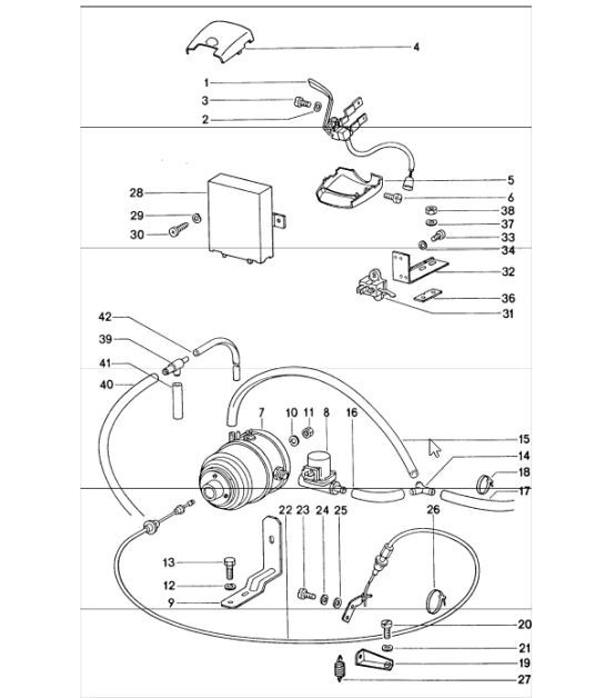 Diagram 909-00 Porsche 993 (911) (1994-1998) Electrical equipment