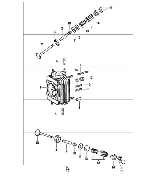 Diagram 103-00 Porsche 993 (911) (1994-1998) Engine