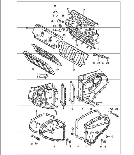 Diagram 103-05 Porsche 944S2 3.0L 16V 1989-91 