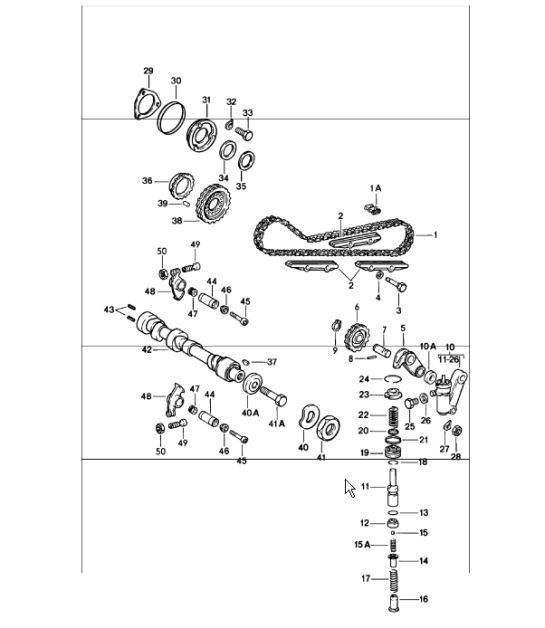 Diagram 103-10 Porsche Panamera S V6 Turbo 3.0L 2WD (420Hp) Engine