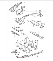 luchtkanaal motorkap 911 1978-83