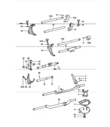 Schaltstangen, Schaltgabeln 5. Ganggetriebe - G 915 / G 930 - 911 1978-83
