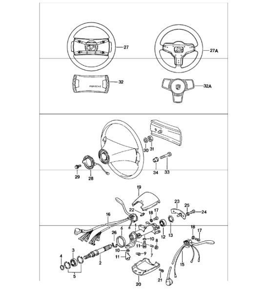 Diagram 403-05 Porsche Cayman 2.7L 987C 2006-08 Front Axle, Steering 