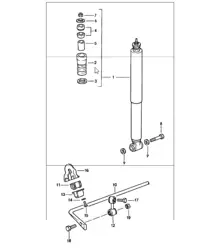 stabilisateur d'amortisseur de vibrations 911 1978-83