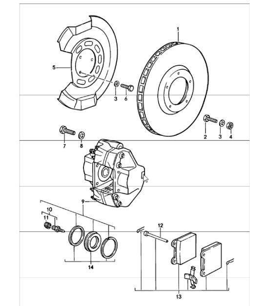 Diagram 602-00 Porsche Cayenne S 4.5L V8 2003>> Wheels, Brakes
