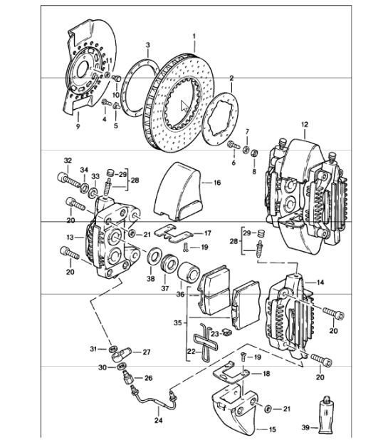 Diagram 602-05 Porsche 911 & 912 (1965-1989) Wheels, Brakes