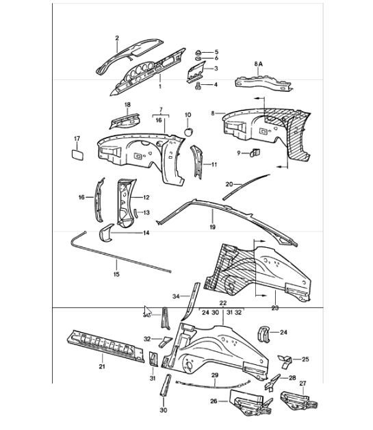 Diagram 801-20 Porsche 911 & 912 (1965-1989) Body