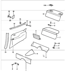 equipamiento interior trasero 911 1978-83