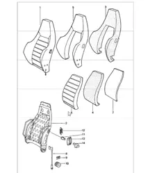 dossier de siège sport pièces détachées 911 à partir de 1981
