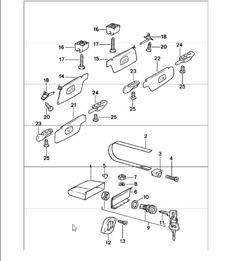 glove compartment, sun visors 911 1978-83 glove compartment, sun visors 911 1978-83