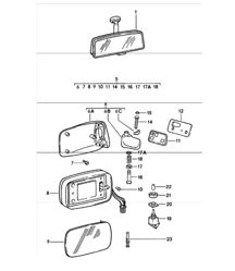 retrovisor, retrovisor exterior 911 1978-83 retrovisor, retrovisor exterior 911 1978-83
