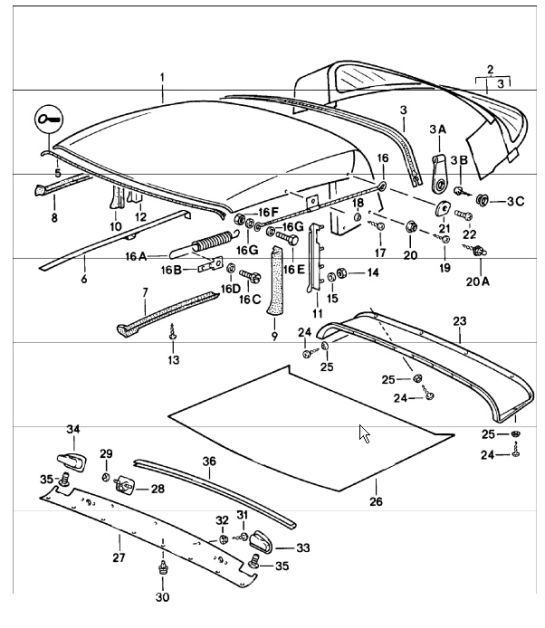 Diagram 811-15 Porsche 991 (911) MK2 2016-2019 Body