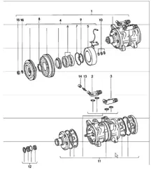 Compressore NIPPONDENSO 911 TURBO 1978-83
