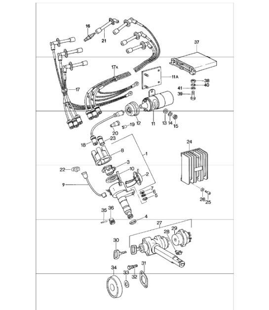 Diagram 901-00 Porsche Macan (95B) MK1 (2014-2018) Electrical equipment