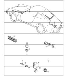 faisceaux électriques : chauffage du pare-brise, chauffage de la lunette arrière 911 1978-83