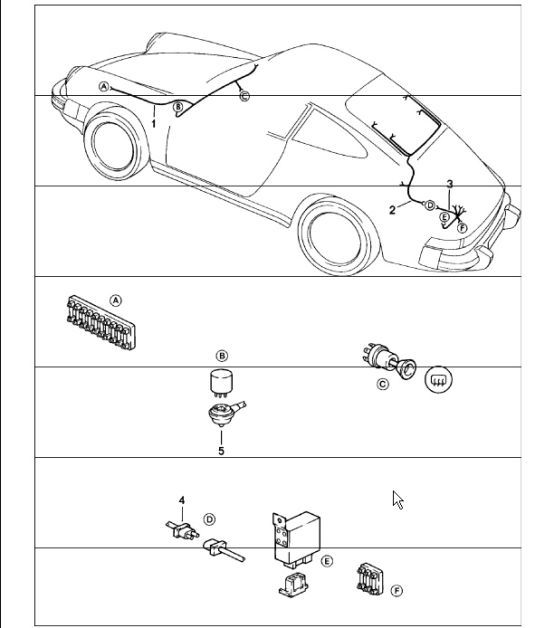Diagram 902-16 Porsche 997 (911) MK2 2009-2012 Electrical equipment