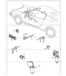 faisceaux électriques: vitre électrique 911 1978-83