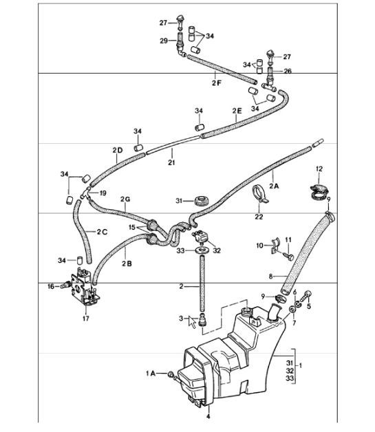 Diagram 904-10 Porsche 944 2.5L 8V 1982-87 