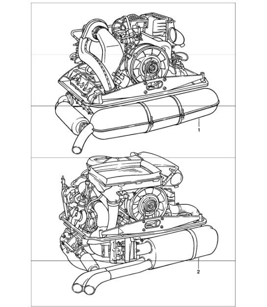 Diagram 101-00 Porsche Cayenne Turbo / Turbo S 4.8L 2007>> Engine