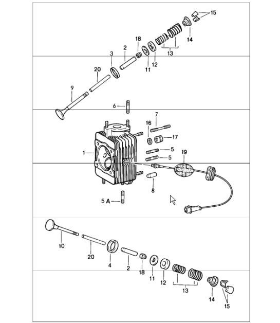 Diagram 103-00 Porsche 993 (911) TURBO S 1994-97 Engine