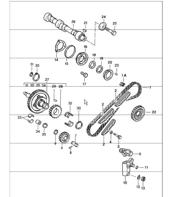 Diagram 103-15 Porsche Boxster 986/987/981 (1997-2016) Engine