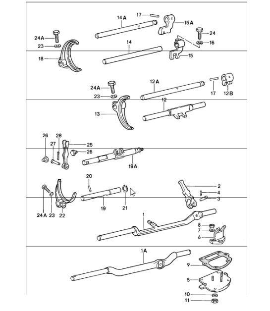 Diagram 304-00 Porsche Cayman 987C/981C (2005-2016) Transmission