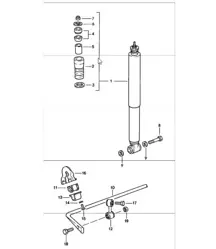 stabilisateur d'amortisseur de vibrations 911 1984-86