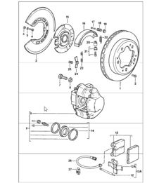 Disc brake rear axle 911 CARRERA 1984-86 Disc brake rear axle 911 CARRERA 1984-86