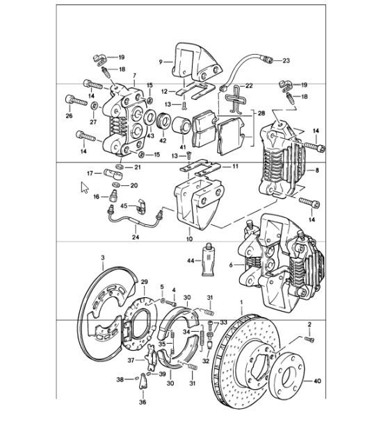 Diagram 603-05 Porsche 卡宴 S/GTS 4.8L 2007>> 车轮、制动器