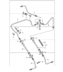 brake line rear 911 1984-86