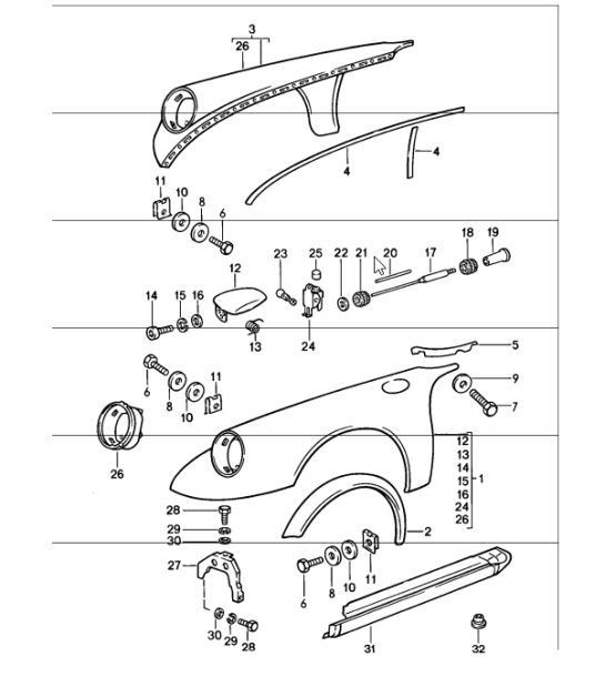Diagram 801-30 Porsche Taycan (9J1) MK1 2020-2024 