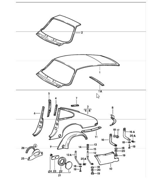 Diagram 801-35 Porsche 964 (911) TURBO 3.3L 1991-93 Body