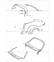 Rivestimento esterno (è necessario rielaborare) 911 TARGA/CABRIO 1984-86