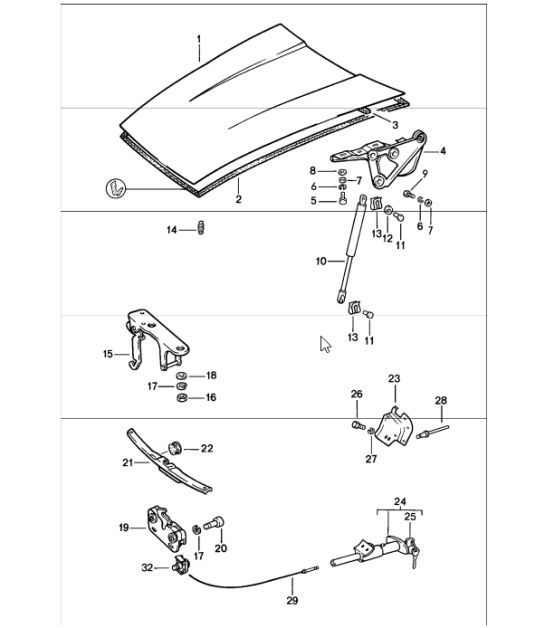 Diagram 803-00 Porsche Cayenne 92A (958) 2010-2017 Body