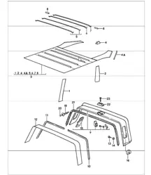 aménagement intérieur arceau de toit 911 1984-86 COUPE / TARGA