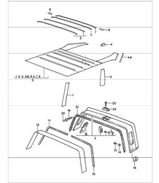 equipamiento interior barra antivuelco techo 911 1984-86 COUPE / TARGA equipamiento interior barra antivuelco techo 911 1984-86 COUPE / TARGA