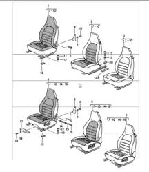 siège avant 911 1984-86