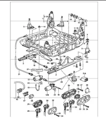 châssis de siège électrique 911 1984-86