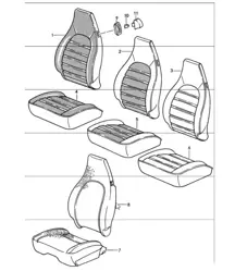 housse de siège avant 911 A PARTIR DE 1985