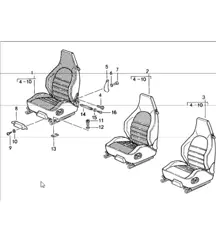 siège sport complet 911 A PARTIR DE 1985