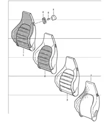 housse de dossier de siège sport 911 A PARTIR DE 1985