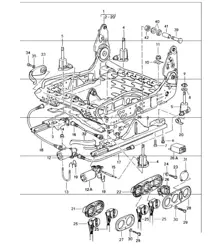 siège sport, cadre de siège 911 1984-86
