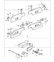 glove compartment sun visors 911 1984-86 glove compartment sun visors 911 1984-86